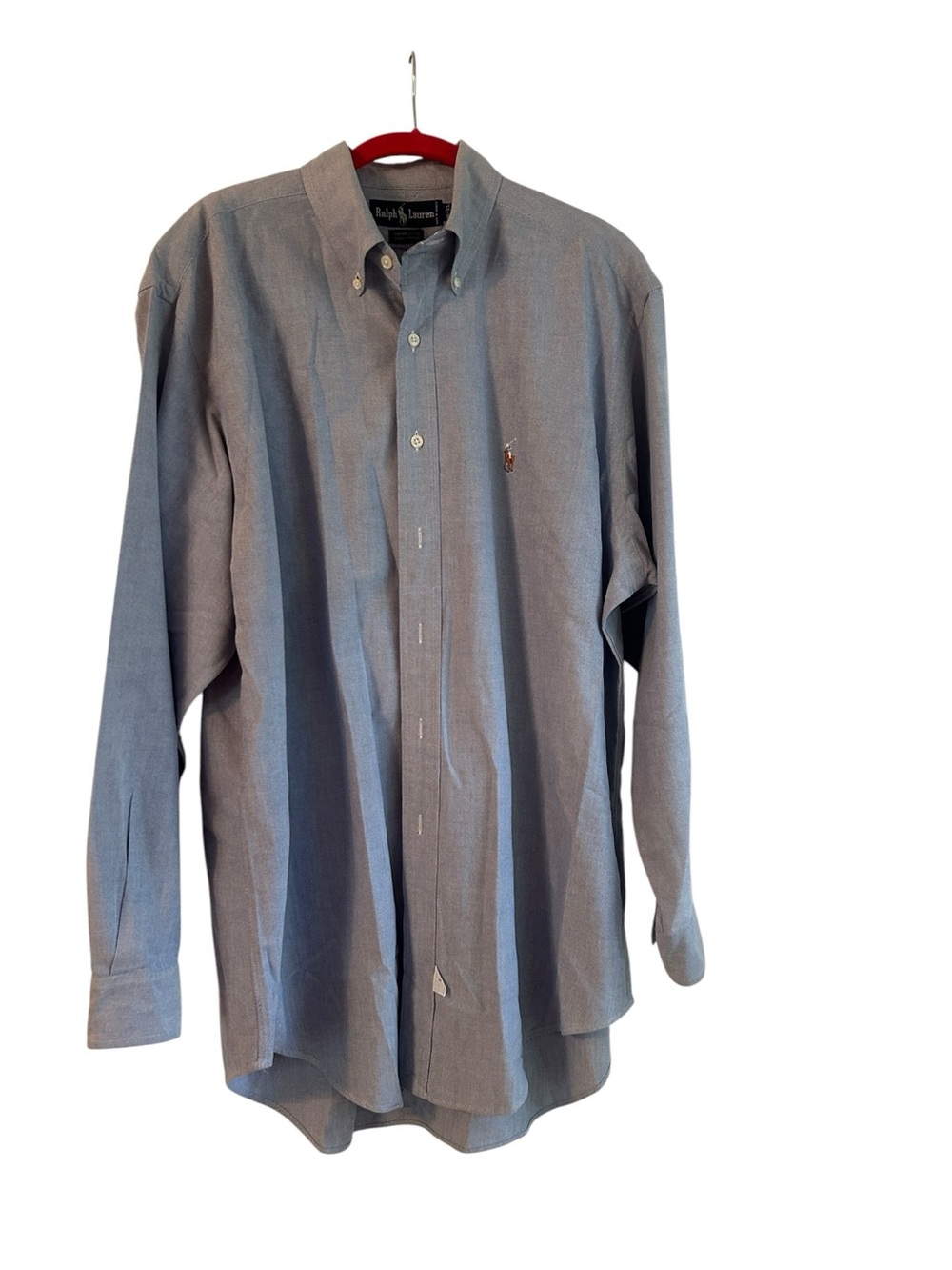 Ralph Lauren Men's Yarmouth Blue Button-Down Oxford Shirt Size 16-33
